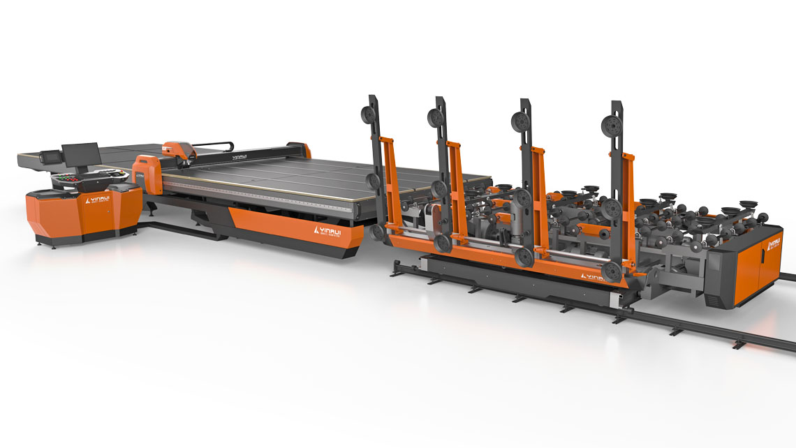AMV Design Yinrui Antony macchina lavorazione e taglio vetro  glass Cutting machine